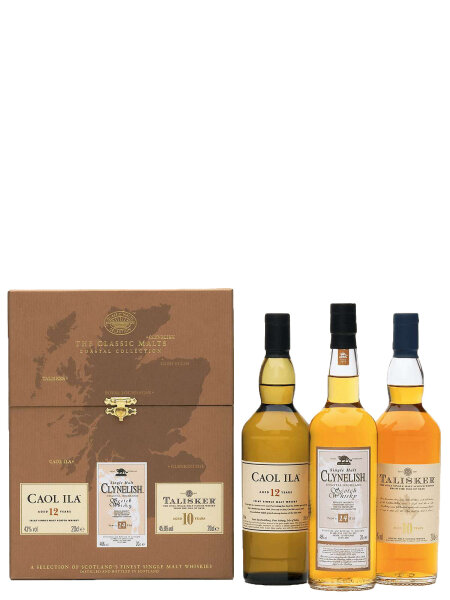 Classic Malts Selection Coastal - Caol Ila 12 J. - Clynelish 14 J. - Talisker 10 J. -  Single Malt Scotch Whisky 3x 200ml