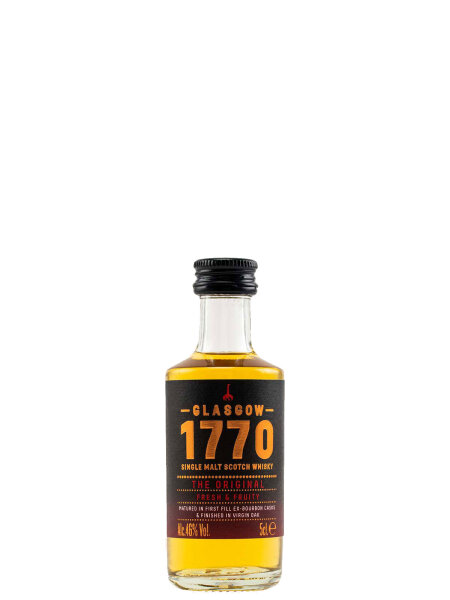 Glasgow Distillery Miniatur - 1770 - The Original - Fresh & Fruity - Single Malt Scotch Whisky