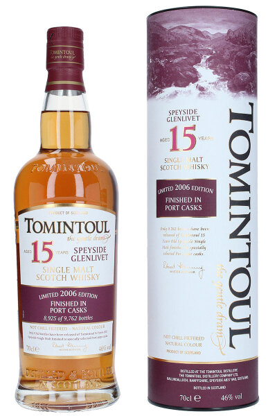 Tomintoul 15 Jahre - 2006 - Portwood Finish - Single Malt Scotch Whisky