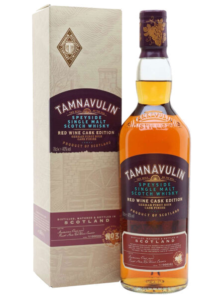 Tamnavulin Red Wine Cask Edition - German Pinot Noir Cask - Single Malt Scotch Whisky
