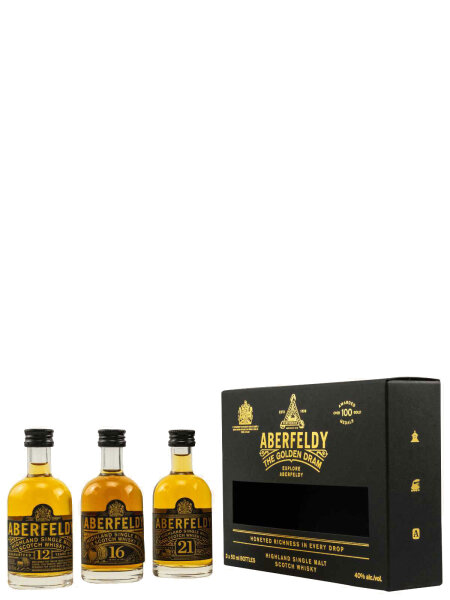 Aberfeldy Miniatur - The Golden Dram - Collection - Highland Single Malt Scotch Whisky