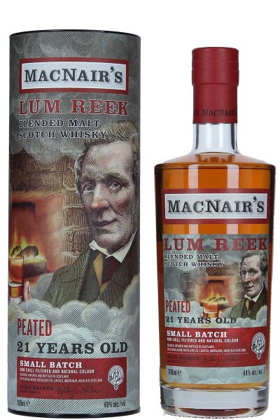 MacNairs 21 Jahre - Lum Reek - Peated - Blended Malt Whisky - Neue Ausstattung