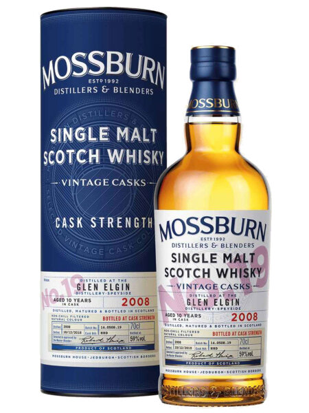 Mossburn Glen Elgin - 2008 - 10 Jahre - Vintage Casks - No. 19 - Single Malt Scotch Whisky
