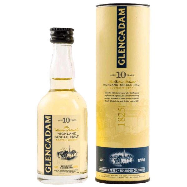 Glencadam Miniatur - 10 Jahre - Highland Single Malt Scotch Whisky