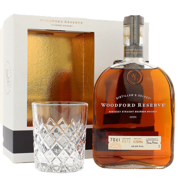 Woodford Reserve Distiller’s Select - Kentucky Straight Bourbon Whiskey - Set mit Glas