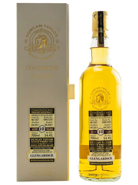 Glen Garioch 10 Jahre - 2011- Dimensions - Duncan Taylor - Cask No. 461357 - Single Malt Whisky