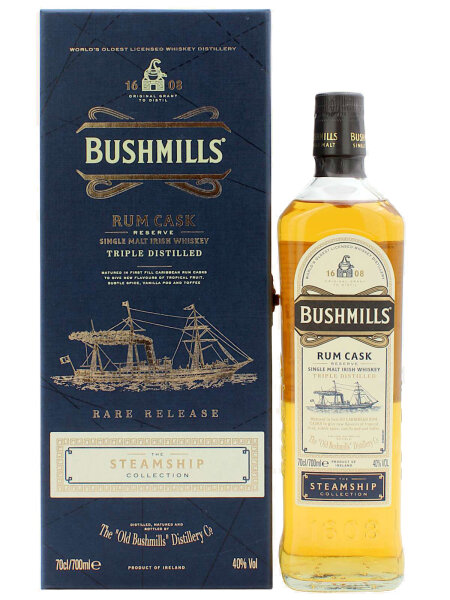 Bushmills Rum Cask Reserve - Steamship Collection - Rare Release - Single Malt Irish Whiskey