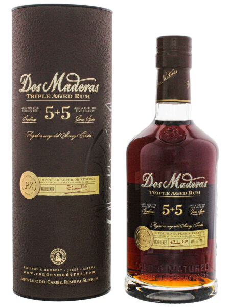 Dos Maderas 5+5 Jahre - Triple Aged Rum - PX Sherry Cask - Blended Rum