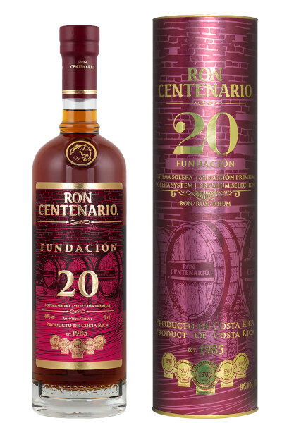 Ron Centenario Fundación 20 - Costa Rica Rum