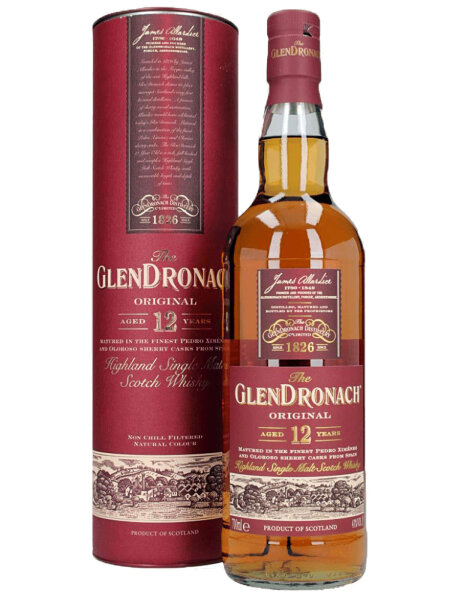 Glendronach Original - 12 Jahre - Non Chill Filtered - Matured in PX and Oloroso Casks - Single Malt Whisky