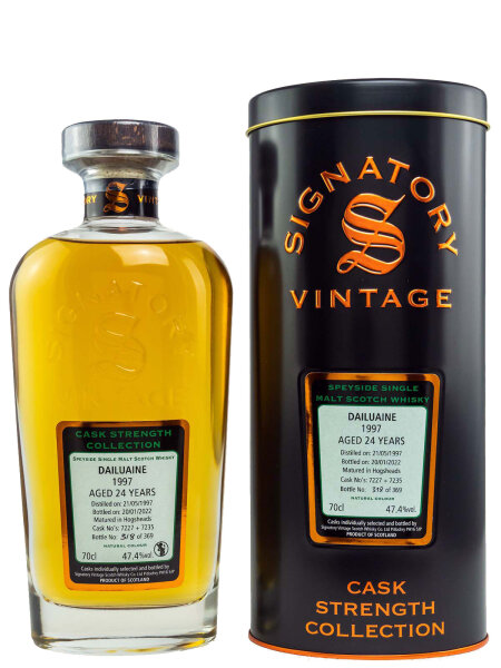 Dailuaine 24 Jahre - 1997/2022 - Signatory Vintage - Cask Strength #7227+7235 - Single Malt Whisky