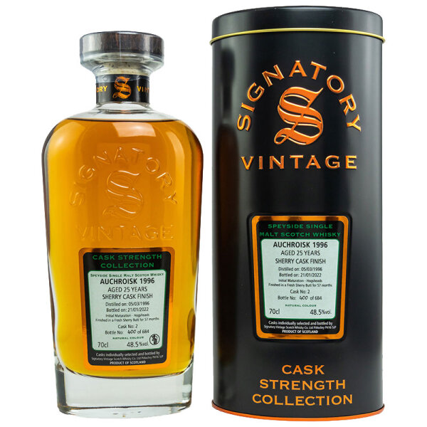 Auchroisk 1996/2022 - Cask Strength Collection - Cask #2 - Signatory Vintage - Single Malt Scotch Whisky