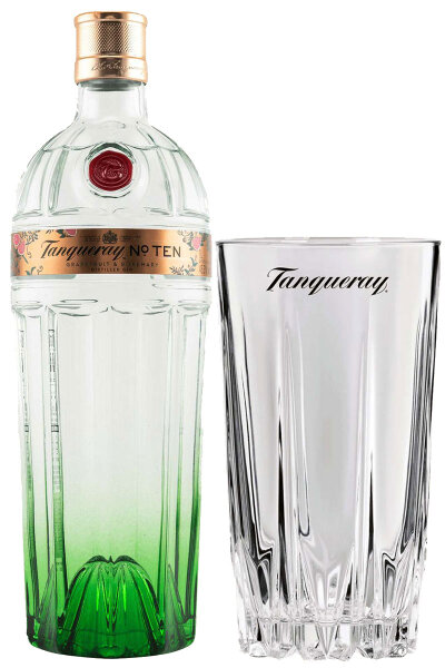 Tanqueray Gin No. Ten Grapefruit & Rosemary + Glas - Distilled Gin