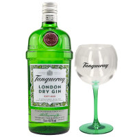 Tanqueray Gin Imported + Glas - London Dry Gin - 1,0L