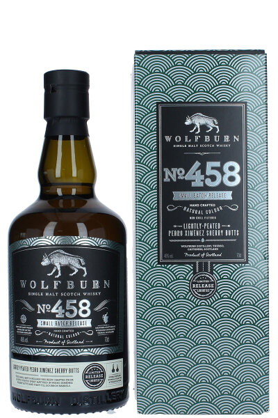 Wolfburn No. 458 - Small Batch Release - Lightly Peated - Single Malt Scotch Whisky
