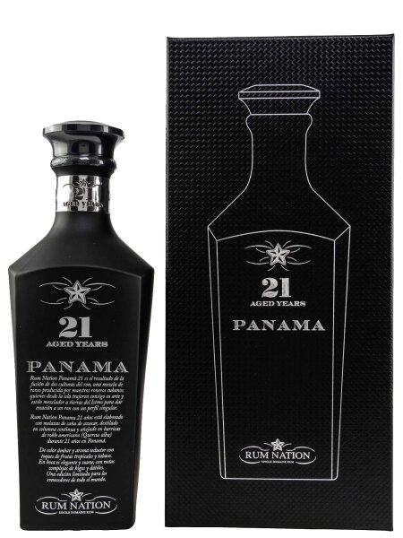 Rum Nation 21 Jahre - Panama - Black Decanter - Single Domaine Rum