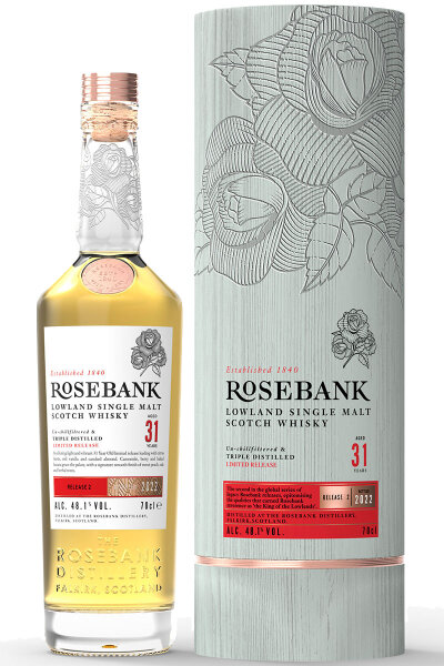 Rosebank 31 Jahre - Limited Release 2 - Triple Distilled - Single Malt Scotch Whisky