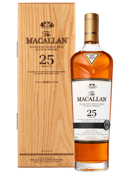 Macallan 25 Jahre - Sherry Oak Cask Matured - 2022 Release - Single Malt Scotch Whisky