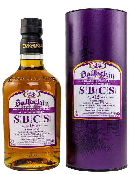 Ballechin 15 Jahre - SBCS - Release 2022 #1 - Highland Single Malt Scotch Whisky
