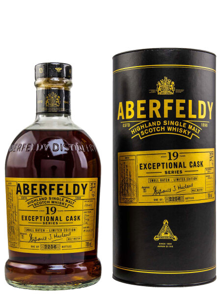 Aberfeldy 19 Jahre - Exceptional Cask Series - Oloroso Sherry Cask - Cask No. 3076-78 - Single Malt Scotch Whi