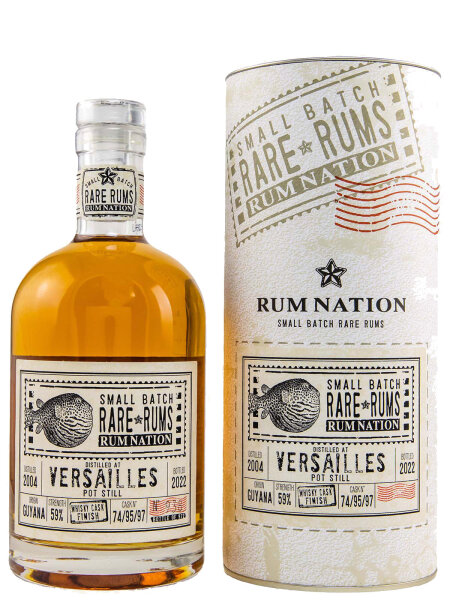 Rum Nation 2004/2022 - Versailles Pot Still - Whisky Cask Finish - Cask #74/95/97 - Guyana Rum