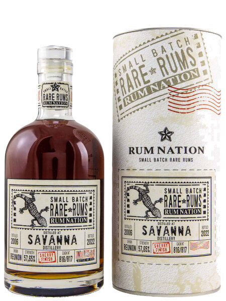 Rum Nation 2006/2022 - Savanna Distillery - Sherry Finish - Cask No. 816/817 - Reunion Rum