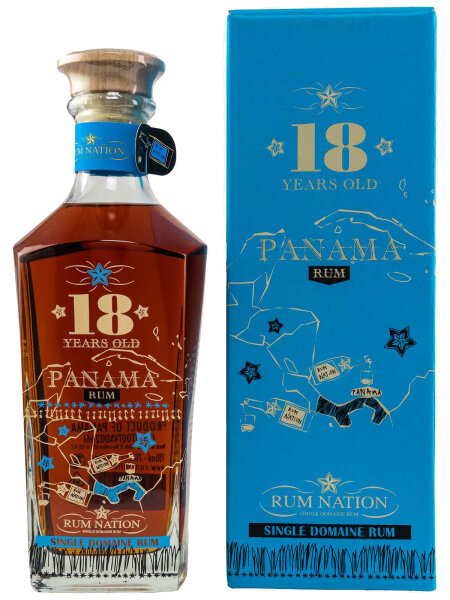 Rum Nation 18 Jahre - Panama Rum - Decanter - Single Domaine Rum