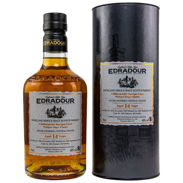 Edradour 2007/2022 - Singer-Fischer Frühburgunder #602 - Highland Single Malt Scotch Whisky
