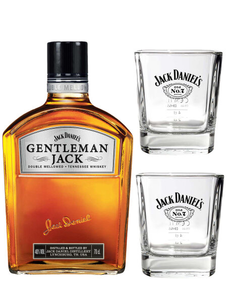 Jack Daniels Gentleman Jack + 2 Tumbler - Double Mellowed - Tennessee Whiskey