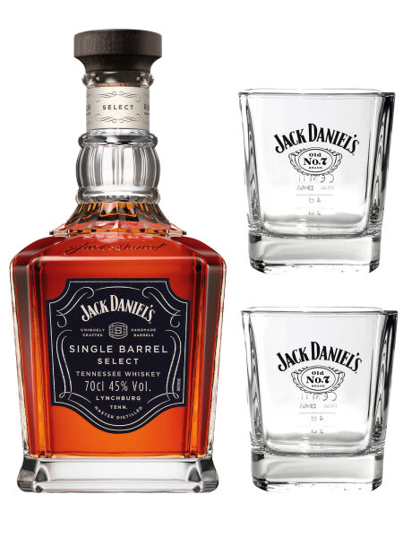 Jack Daniels Single Barrel Select + 2x Tumbler - Tennessee Whiskey