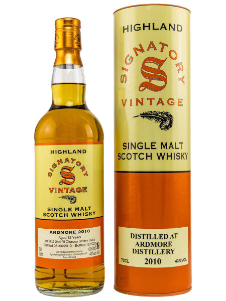 Ardmore 12 Jahre - 2010/2022 - Signatory Vintage - Oloroso Sherry Butt - Single Malt Scotch Whisky