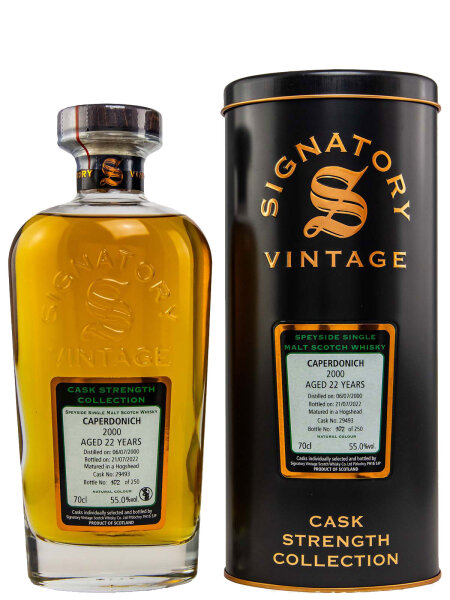 Caperdonich 22 Jahre - 2000/2022 - Signatory Vintage - Cask Strength - Cask #29493 - Single Malt Whisky