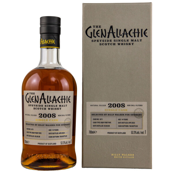 Glenallachie 14 Jahre - 2008/2023 - Single Cask - Cask No. 1871 - Single Malt Scotch Whisky