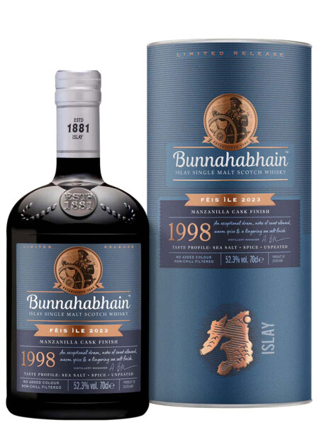 Bunnahabhain 1998/2023 - Manzanilla Cask Finish - Fèis Ìle 2023 - Islay Single Malt Scotch Whisky
