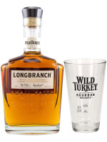 Wild Turkey Longbranch + Glas - 1 Liter - Kentucky Straight Bourbon Whiskey