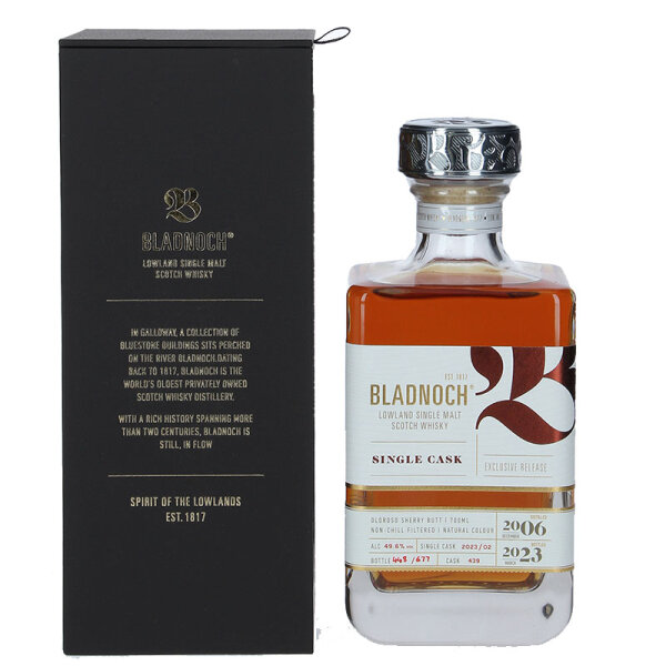 Bladnoch 16 Jahre - 2006/2023 - Single Cask - Exclusive Release - Cask No. 439 - Single Malt Whisky