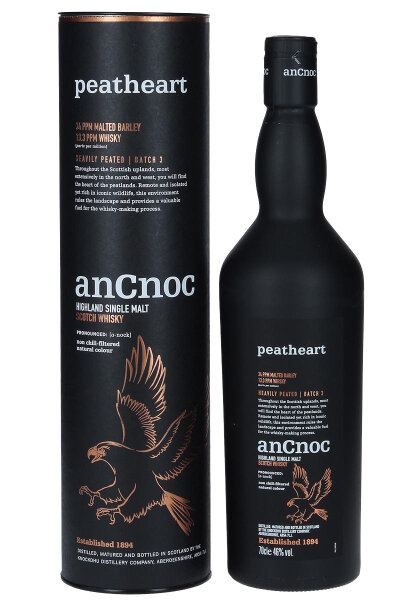 anCnoc Peatheart - Heavily Peated - Batch No. 3 - Single Malt Scotch Whisky