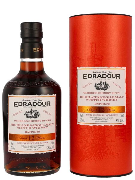 Edradour 12 Jahre - 2011/2023 - Oloroso Sherry Butts - Batch No. 2 - Single Malt Scotch Whisky