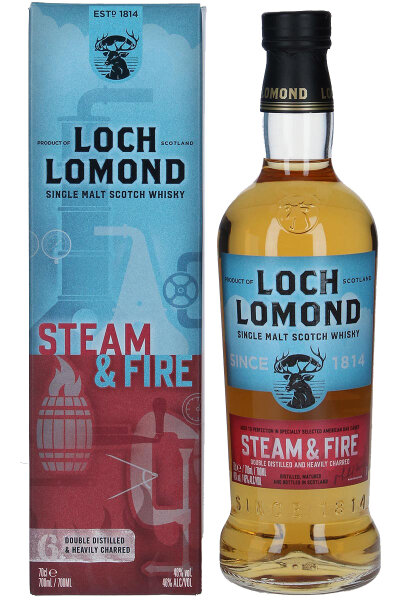 Loch Lomond Steam & Fire - Double Distilled & Heavily Charred - Single Malt Scotch Whisky