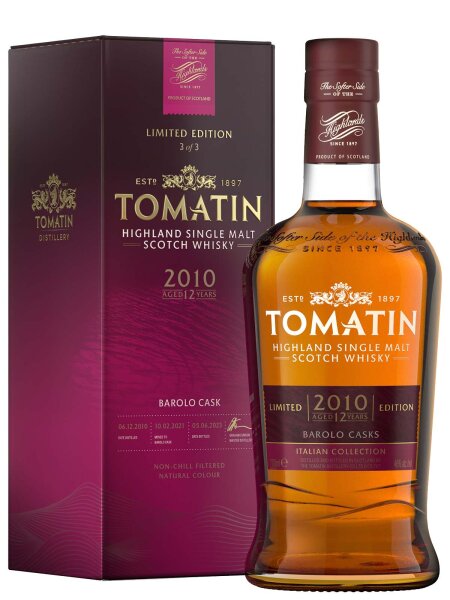Tomatin 12 Jahre - 2010 - Barolo Cask - Italien Collection - Limited Edition - Single Malt Scotch Whisky
