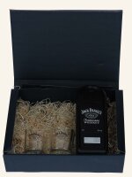 Jack Daniels Old No. 7 - Mailbox Edition Geschenkset mit 2x Tumbler + Walkers Shortbread Sterne 125g + Geschenkbox