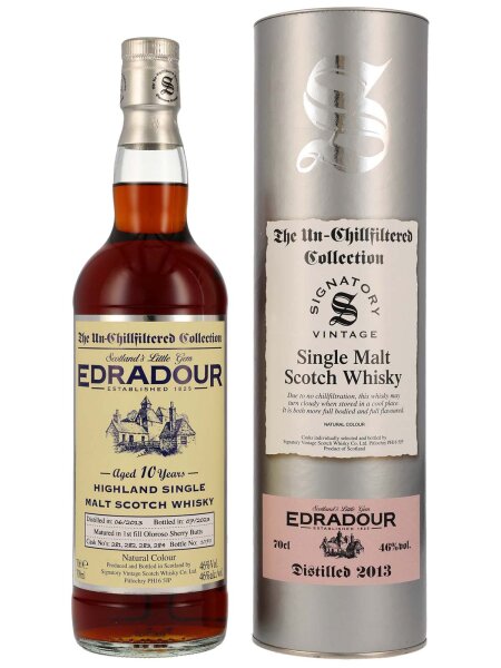 Edradour 2013/2023 - Signatory Vintage - Un-Chillfiltered - Single Malt Whisky