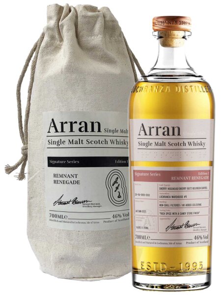 Arran Signature Series - Edition 1 - Remnant Renegade - Single Malt Scotch Whisky