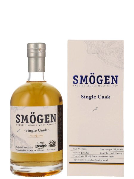 Smögen 9 Jahre - Wu Dram Clan -Heavily Peated - Cask No. 9/2014 - Swedish Single Malt Whisky