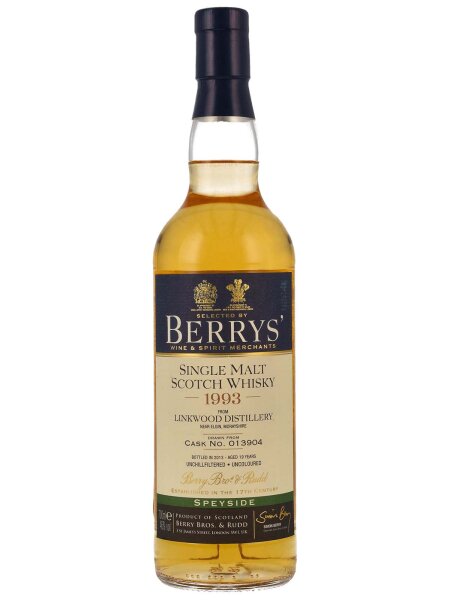 Linkwood 19 Jahre - 1993/2013 - Berry Bros. & Rudd - Cask No. 013904 - Single Malt Scotch Whisky