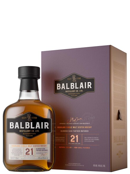 Balblair 21 Jahre - Oloroso Cask Furtherd Matured - Single Malt Scotch Whisky
