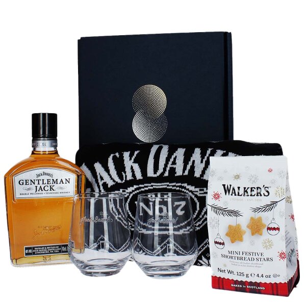 Jack Daniels Gentleman Jack Geschenkset mit Pullover & Gläsern - Tennessee Whiskey