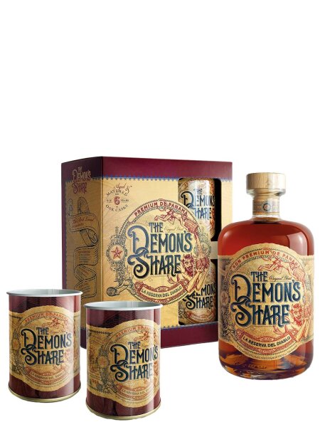 Demons Share 6 Jahre - La Reserva del Diablo - Panama - Premium Rum - Geschenkset mit 2 Gläsern