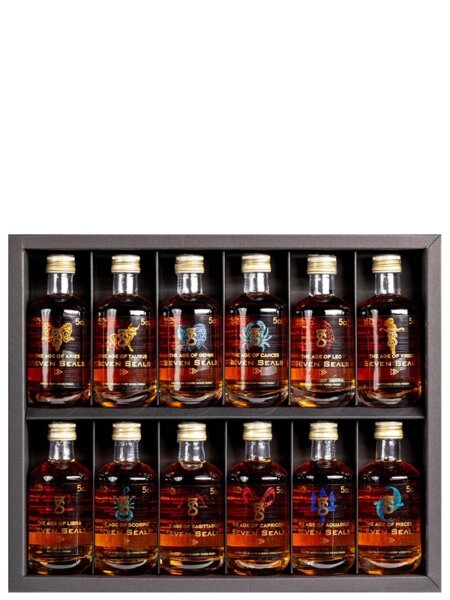 Seven Seals Miniatur - Tasting-Box - Zodiac Line- 12x 50 ml - Single Malt Whisky