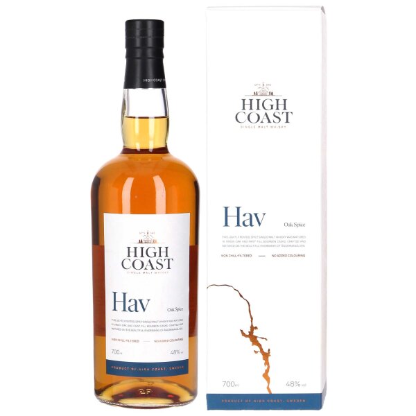 High Coast Hav - Oak Spice - Lightly Peated - Virgin Oak & First Fill Bourbon Cask Matured - Single Malt Whisky